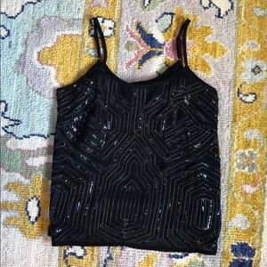 Black Sequin Top